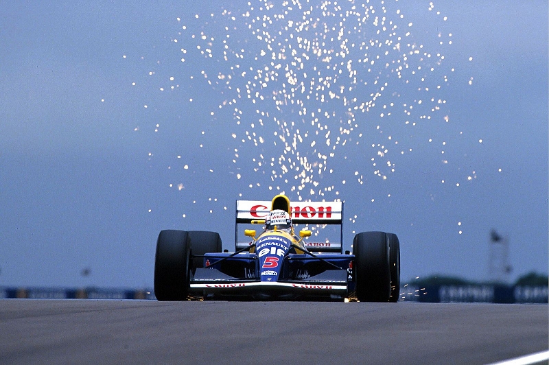 1992 N.Mansell Williams Renault FW14B Silverstone 06